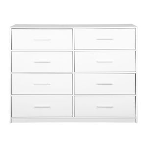 Commode blanche à 8 tiroirs avec grands tiroirs en tissu - Product Image 5