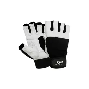 Guantes de levantamiento de pesas de piel sintética para hombre, diseño personalizado, cuatro vías de respaldo, Palma acolchada, para gimnasio, ejercicio, culturismo, baratos - Product Image 1