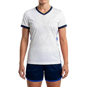Maillot de football pour femmes, design tendance, col en V, prix de gros, matière légère et respirante en mélange de polyester - Product Image 6