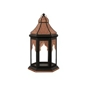Moroccan <b>Brass</b> <b>Lantern</b> Home Decoration Durable Metal Candle Holder Vintage Style Hexagonal Design in best quality - Product Image 1