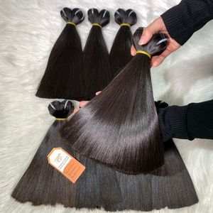 ผมต่อแบบตรงปลายหนาของ SDD สีดำยาว8 10นิ้วผมมนุษย์สำหรับทำวิกผม - Product Image 3