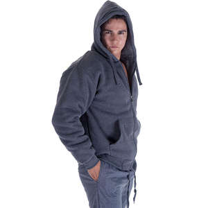 Sudadera con Capucha Personalizada para Hombre, Bordada, de Poliéster/Algodón, Forro Polar de Alta Calidad, Diseño con Cierre para Invierno - Product Image 1