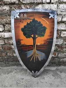 Escudo de Árbol Pintado a Mano Unique Mart, Decoración de Pared de Metal con Diseño de Naturaleza - Product Image 2