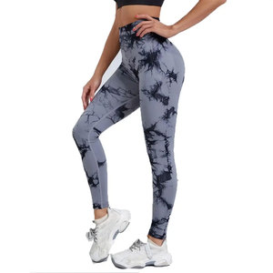 Leggings de yoga taille haute pleine longueur en Spandex uni 220g, extensibles dans les quatre sens, sans couture, avec taille élastique, pour femme - Product Image 1