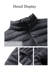 Chaqueta Acolchada Ligera para Hombre, Cuello Alto, Acolchado, Resistente al Viento, Precio de Fábrica al por Mayor, Chaquetas Cálidas de Vornex - Product Image 6