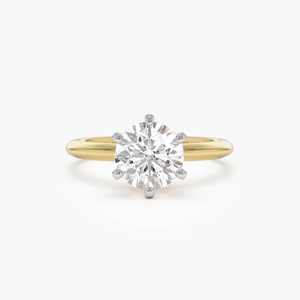 แหวนหมั้นเพชรทรงกลม 1.2 กะรัต ทอง 14K แบบคลาสสิก ดีไซน์หรูหรา - Product Image 1