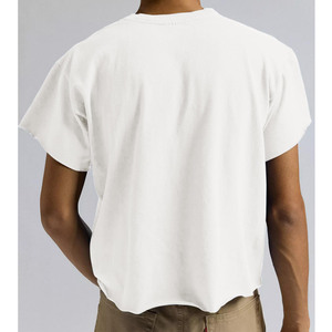 เสื้อยืดสตรีทแวร์ทรงบ็อกซี่ คอหนา 270 กรัม ผ้าคอตตอนออร์แกนิค 100% แบบสั่งทำพิเศษ เสื้อยืดเปล่าเนื้อหนัก คุณภาพพรีเมียมสำหรับผู้ชาย - Product Image 5