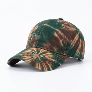 Gorras de Béisbol Personalizadas, Suaves, Sin Estructura, con Estampado Tie-Dye, Estilo Europeo Americano, con Letras de Leopardo y Patrones de Frutas - Product Image 4
