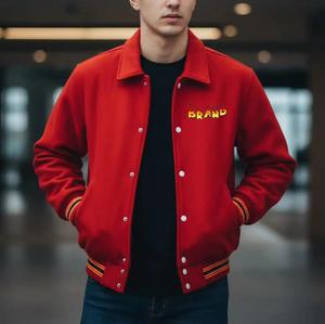 Custom Embroidery Premium Quality Varsity Jacket High Quality <b>Wool</b> Leather Sleeves Jacket Casual Sports or Streetwear For Unisex - Product Image 1