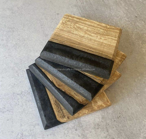 Sous-verres en bois et résine au design moderne, nouveaux modèles de tapis et dessous de tasse pour café, vente en gros, sous-verres en bois et résine au design innovant - Product Image 5