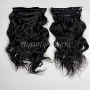 Extensiones de cabello de alta calidad con clip, hechas con cabello virgen vietnamita de calidad superior, sin desprendimiento ni enredos. - Product Image 5