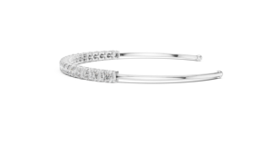 AFFORDABLE LUXURY LAB GROWN CUT DIAMOND OPEN END BRACELET <b>SET</b> 18KT SOLID WHITE <b>GOLD</b> RHODIUM PLATED CERTIFIED GIFTING PARTY - Product Image 3