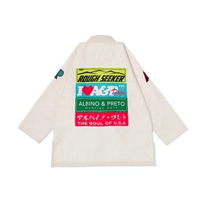 Kimono de BJJ de Marca Superior Personalizado, Diseño de Fabricante OEM, 100% Algodón, 500 g/m², Impresión por Transferencia de Calor, Resistente al Encogimiento, Transpirable - Product Image 2