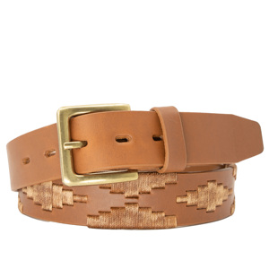Cinturón de Cuero Vacuno Personalizado OEM con Hebilla de Hierro, Diseño Casual Bordado, Ajustable y de Alta Durabilidad para Hombres y Mujeres - Product Image 1