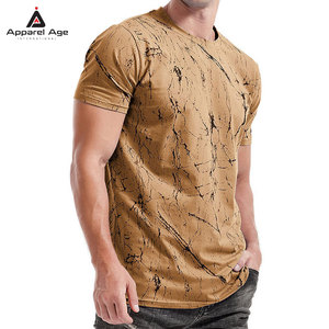 เสื้อยืดพิมพ์ลายกราฟิกโลโก้ตามสั่งขายส่ง ผ้าฝ้าย 100% คอกลม ทรงหลวม บริการ OEM แบบกำหนดเอง เสื้อยืดสีพื้นสำหรับผู้ชาย - Product Image 2