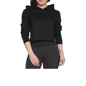 Wholesale Heavyweight Cotton Fleece <b>Hoodie</b> <b>for</b> <b>Women</b> Custom Stand Collar Pullover <b>Long</b> Cropped Oversize Streetwear <b>for</b> Winter - Product Image 4
