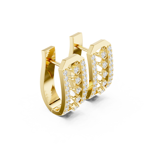 Pendientes de gota de círculo de plata cepillada minimalista Moreman Jewels 14K - Product Image 2