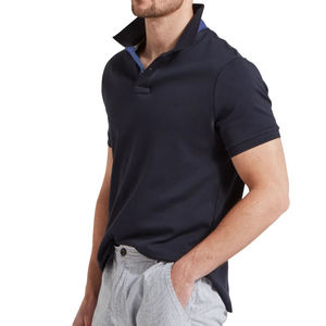 Wholesale 100% Cotton Men's for Polo T-Shirts Custom Color <b>and</b> Logo Breathable New Casual Wear with Short Sleeves - Product Image 4