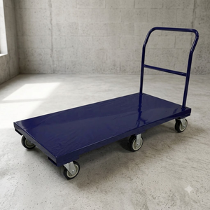 Camion à plateau en acier de 500 kg de capacité, pour la manutention de matériaux en entrepôt, fabricant vietnamien, certifié ISO Sedex, durable, sûr, en promotion - Product Image 1