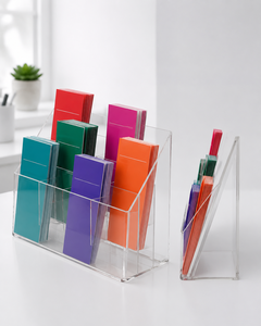 Exhibidor de Acrílico Transparente Moderno de Primera Calidad para Folletos y Volantes, para Oficina, Comercios y Eventos - Product Image 4