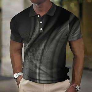 เสื้อโปโลผู้ชายคุณภาพพรีเมียม 220 กรัม ผ้าโพลีเอสเตอร์/คอตตอน ย้อมสีพื้น ระบายอากาศได้ดี ไซส์ใหญ่ ลายโลโก้แบบเรียบ ทรงโอเวอร์ไซส์ - Product Image 4