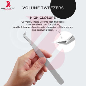 Pinzas de Acero Inoxidable de Alta Precisión para Pestañas, Herramientas de Belleza Profesionales al por Mayor para Salones de Extensión de Pestañas y Capacitación - Product Image 2