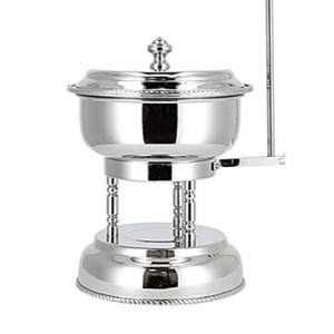 Magnifique réchaud à buffet en argent avec un support suspendu élancé et un bol poli pour un service de buffet élégant lors de mariages - Product Image 6