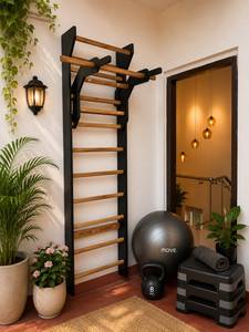 Swedish <b>Ladder</b> Wall Mounted Wooden Gymnastics <b>Ladder</b> Home Fitness Parallel Bars Indoor Training Rack Home Gym Wall <b>Ladder</b> - Product Image 5
