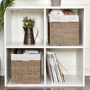 Foldable <b>square</b> seagrass <b>basket</b> Handmade Storage <b>Basket</b> Wholesale eco-friendly Made in Vietnam - Product Image 5