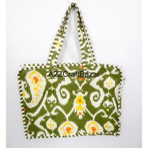 Wholesale Floral Print Textile Office <b>Laptop</b> Bag Zipper Closure Modern Style Protective Shoulder Carry Cotton Quilted Large - Product Image 4