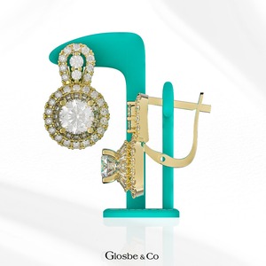 Nouvelles Boucles d'Oreilles Clous en Argent Sterling et Moissanite 5mm Glosbe & Co, Design 2026, Personnalisables OEM/ODM, Bijoux pour Femme - Product Image 5