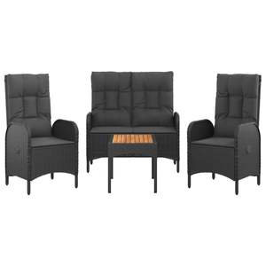 ชุดรับประทานอาหารในสวนหวายโพลีสีดำ 4 ชิ้น - Product Image 3