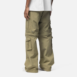 High Quality Heavyweight Men Cotton Cargo Pants Multi Pocket Side Pocket <b>Drawstring</b> Plus Size Casual Loose Fit Cargo <b>Trousers</b> - Product Image 6