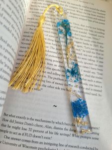 Glue Drop <b>Bookmark</b> Dried Flower Specimen Gold Foil Rose Gold Foil Eco-Friendly Resin Customized Design Teacher's Day Mother's - Product Image 2