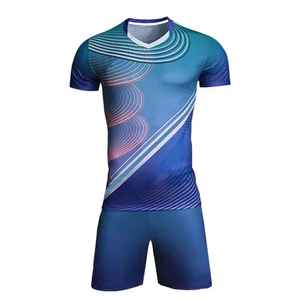 Maillot de sport imprimé 3D à col en V, uniforme de volleyball à séchage rapide en polyester, taille élastique printemps/été, kit de match pour club - Product Image 4