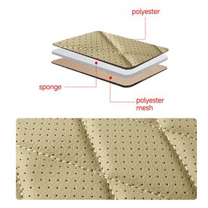 Linen and PVC Microfiber Leather <b>Car</b> <b>Seat</b> <b>Cover</b> Full Set Front and <b>Back</b> <b>Seat</b> Protectors with Storage Pocket - Product Image 5