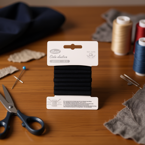 Fascia elastica Ilan 8 mm x 3 m nera per cucito e artigianato - Product Image 3