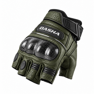 Gants de vélo demi-doigts en cuir de qualité supérieure, antichoc, résistants à la transpiration, pour le cyclisme, les sports et les activités de plein air, vente en gros - Product Image 1