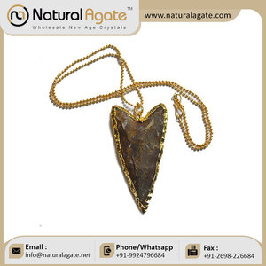 Vente en gros de produits en pointe de flèche Collier en pointe de flèche de type Agate Kervini-Collier en pointe de flèche électrolytique - Product Image 3