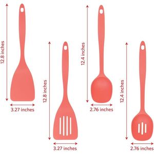 Ensemble de 8 ustensiles de cuisine en nylon antiadhésif avec support, comprenant écumoire, cuillère à spaghetti, spatule, louche et autres ustensiles - Product Image 4