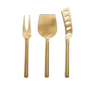 Juego de Cuchillos para Queso de Metal con Acabado Plateado de Lujo, Juego de Cuchillos Profesionales para Cortar Queso para la Cena - Product Image 6