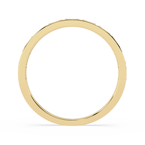 แหวนเพชรแท้ทรงฮาล์บบาแก็ตต์แบบ Eternity Band ทองคำบริสุทธิ์ 18K แหวนหรูสำหรับผู้หญิง แหวนแต่งงาน เครื่องประดับชั้นดี ของขวัญสำหรับเธอ - Product Image 4