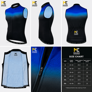Premium Men's Sleeveless <b>Cycling</b> Jersey Blue Black Gradient Mesh Back Breathable Quick Dry Sport Vest - Product Image 6
