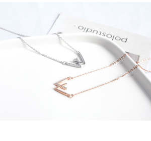 S925 Sterling <b>Silver</b> Initial <b>Letter</b> Pave Setting Diamond W <b>Letter</b> Pendant Cubic Zirconia Double V <b>Letter</b> Trendy Party <b>Necklace</b> - Product Image 4