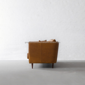 ห้องนั่งเล่นโซฟาหนัง chesterfield พร้อมเบาะหนังสีน้ำตาล3ที่นั่งสำหรับร้านอาหารโซฟาเฟอร์นิเจอร์โรงแรมทันสมัยเฟอร์นิเจอร์บ้าน - Product Image 3