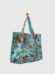 Sac fourre-tout en toile à motif floral avec broderie, design ouvert, pour le shopping toutes saisons, style bohème - Product Image 2