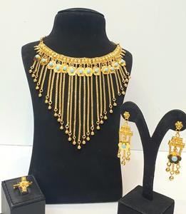 Dubai 24KT Gold Plated Hot-Selling 4GRM Bijoux Plaque Nouvelle Jewelry Set Women's (femmes) Gold Plated Circle Setting DISCOUNT - Product Image 1