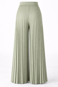 Pantalones de Franela para Mujer, Talla Grande, Cintura Alta, Pierna Ancha, Elegantes, para Oficina, Casuales, Corte Regular, Pantalones de Moda al por Mayor - Product Image 3