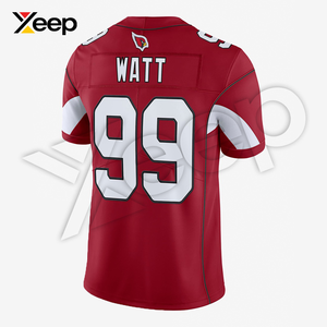 เสื้อฟุตบอลอเมริกัน XEEP รุ่นปรับแต่งได้ XC-AFU-13 สำหรับผู้ชาย เนื้อผ้าโพลีเอสเตอร์น้ำหนักเบา ระบายอากาศได้ดี พิมพ์ลายด้วยเทคโนโลยีฮีททรานเฟอร์ ประสิทธิภาพสูง - Product Image 2