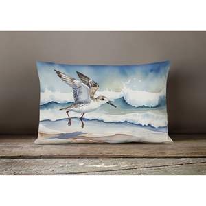 Sanderling 7524 Bird-Themed Indoor/Outdoor Washable <b>Throw</b> <b>Pillow</b> 12Hx16W for Couch Bed Patio 100% Cotton 100% Polyester - Product Image 4